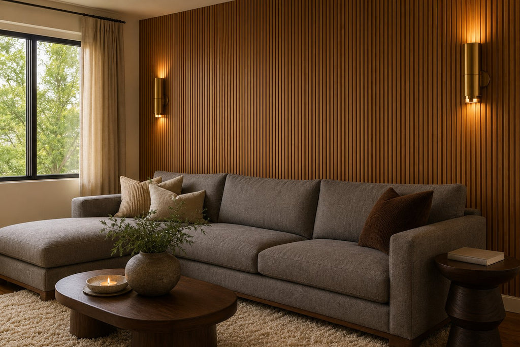 Halden House Walnut Acoustic Wall Panel - 270cm x 110cm