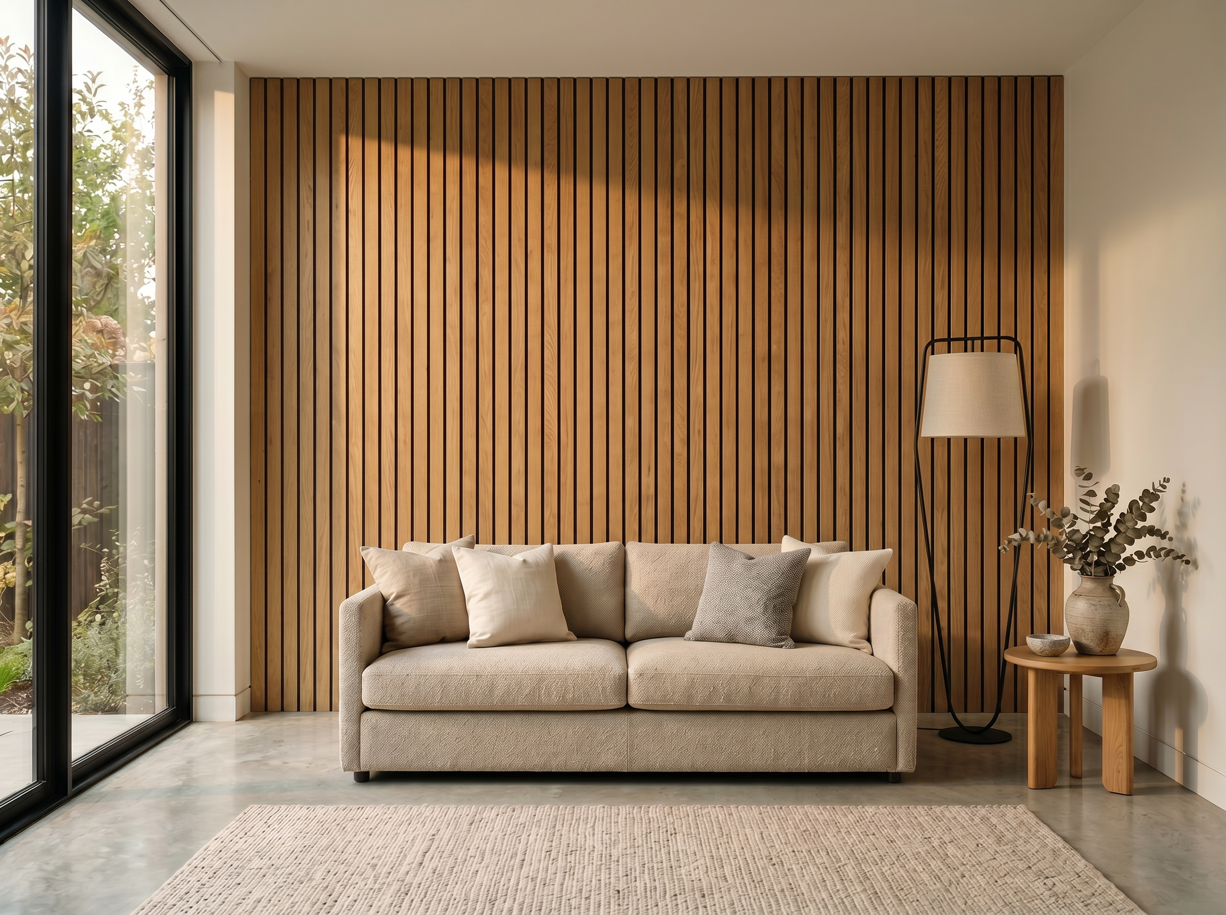 Halden House Walnut Acoustic Wall Panel - 270cm x 110cm