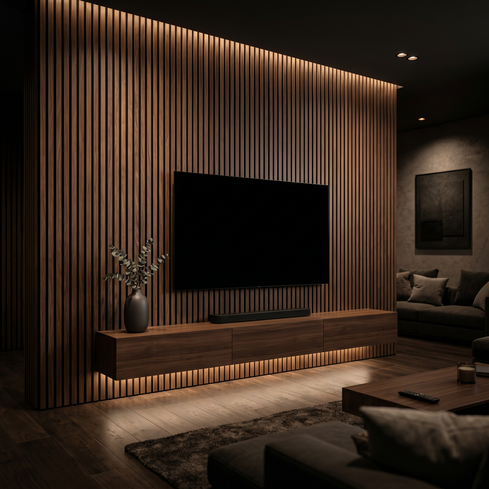 Halden House Walnut Acoustic Wall Panel - 270cm x 110cm